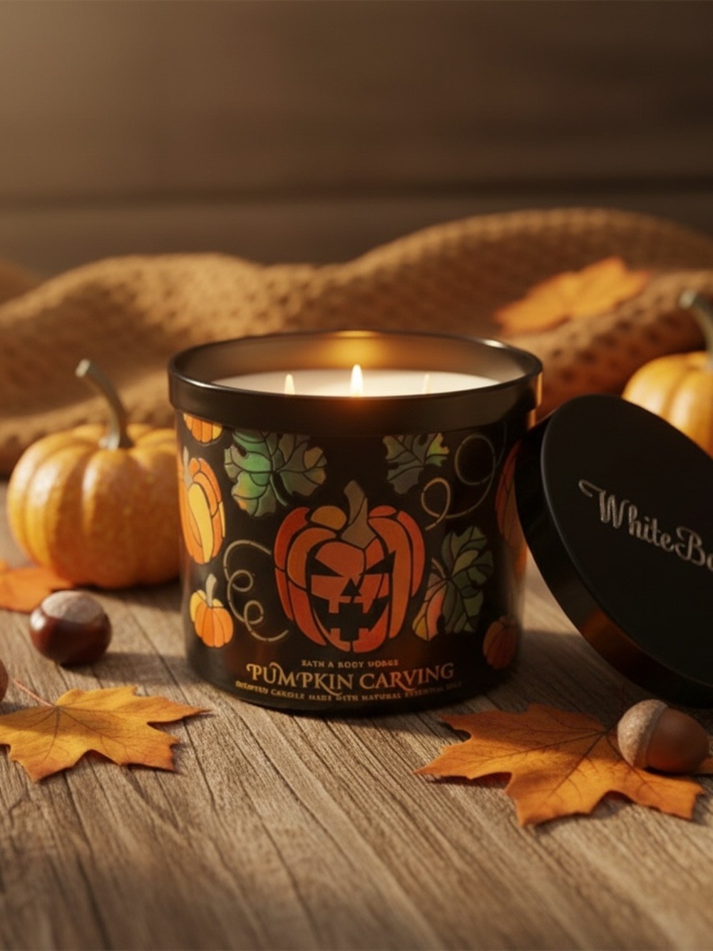 Pumpkin Carving Scented Candle - Bath and Body Works NEW